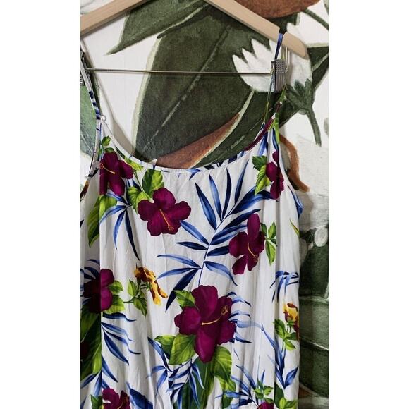 Tommy Bahama Large Oasis Breezy Jumpsuit Topical Hawaiian Drawstring Waist - Picture 3 of 6